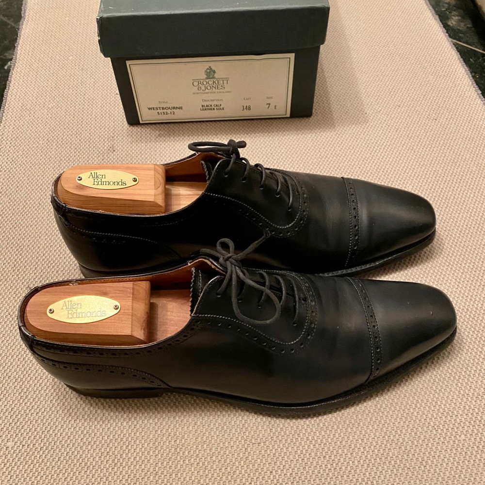Crockett & Jones Oxford shoes - black size 8 - Picture 3 of 5